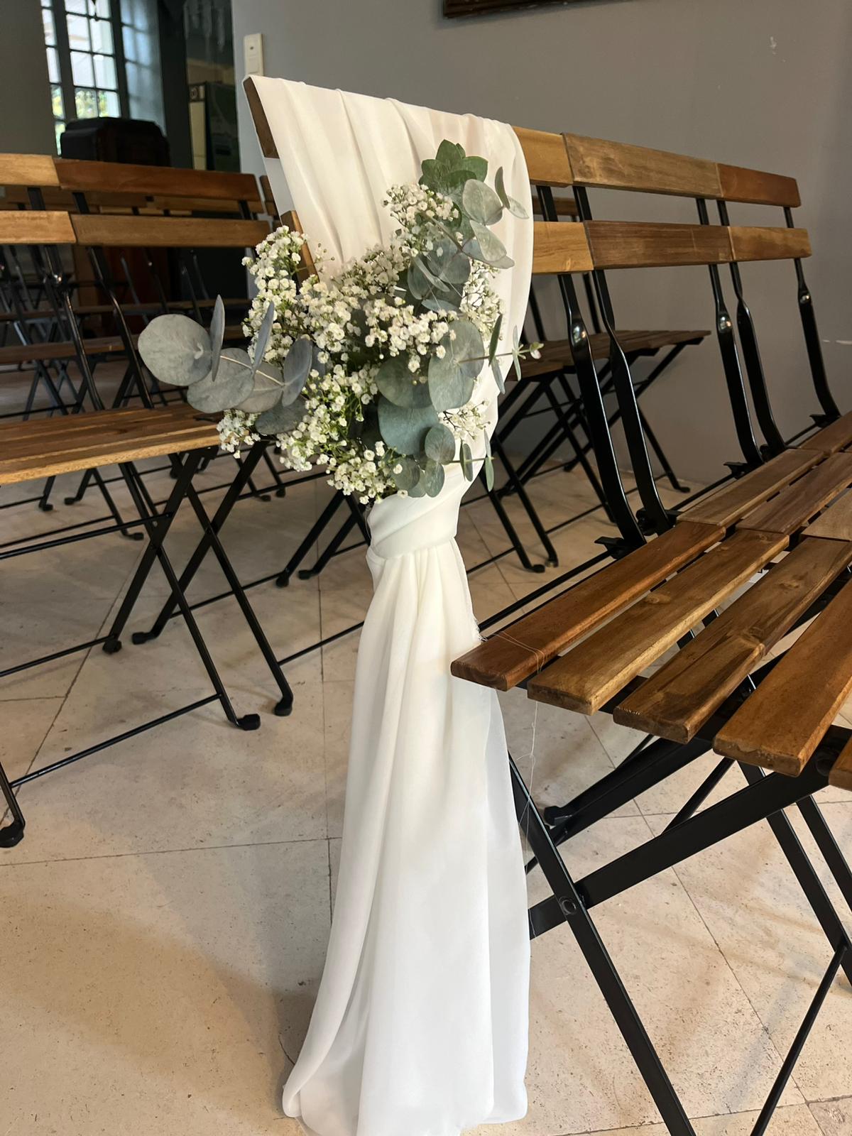 decoration chaise de cérémonie par les perles de charlotte à bayonne